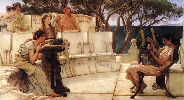 «Saffo e Alceo». Dipinto di Sir Lawrence Alma-Tadema (1881).