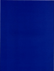Klein. "Monochrome bleu (I.K.B. 75)" (1960)