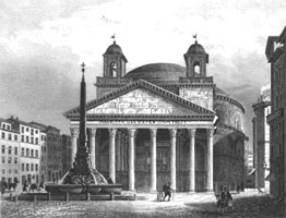 Pantheon, incisione 1880