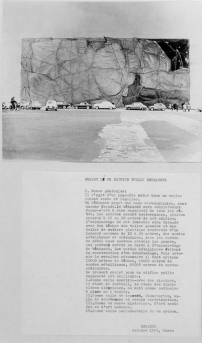 Christo. "Projet dun Edifice Public Empaquet" (1961)