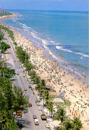 Recife - Vista parcial da praia de Boa Viagem