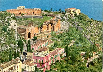 Taormina - Veduta aerea del Teatro Greco