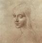 Disegno della faccia di un angelo dalla Madonna delle Rocce -Biblioteca Nazionale di Torino