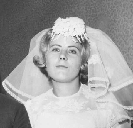 Maria Luisa Rebecchi nel giorno del matrimonio (12/8/1961), con  Bernardino Antonio Musilli