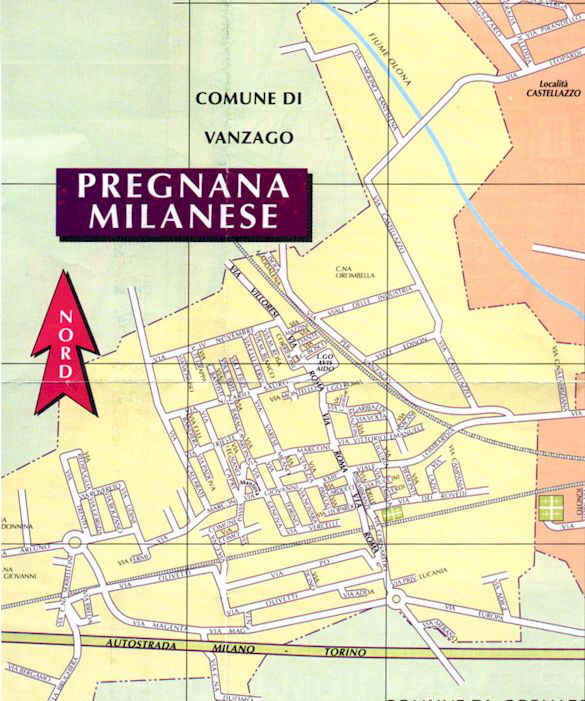 cartina stradale di Pregnana Milanese