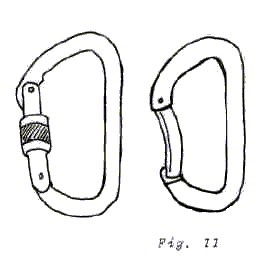 Figura 11: Moschettoni asimmetrici.