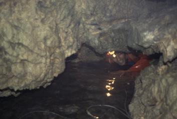 Grotta di Su Palu in Sardegna: il sifone allagato a 400 metri dall'ingresso