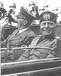 Hitler e Mussolini a Firenze durante il viaggio del Fuhrer in Italia nel maggio del 1938