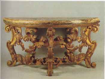 Consolle in legno dorato che ben rappresenta lo spirito Barocco (Mercato Antiquario)