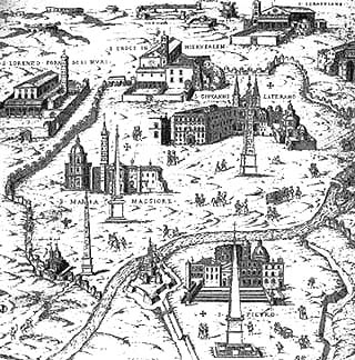 Roman Basilicas, engraving 1589