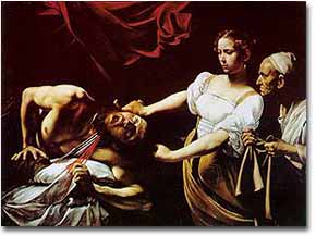 CARAVAGGIO, Giuditta che decapita Oloferne, 1599, olio su tela (Roma, Galleria Nazionale di Arte Antica - Palazzo Barberini)