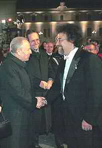 Roma - Piazza del Quirinale, 31/12/1999: Il Presidente Ciampi con il Maestro Giuseppe Sinopoli al termine del concerto di Capodanno