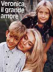 da: "Una storia italiana": la seconda moglie di Silvio Berlusconi, Veronica Lario, con due dei loro tre figli
