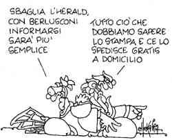 Vignetta di Elle Kappa apparsa su "La Repubblica" del 20 aprile 2001