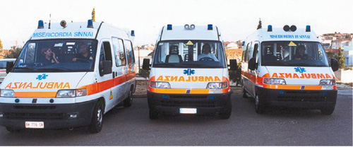 le ambulanze in dotazione