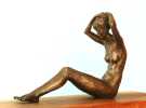 970301 - Nudo seduto a terra - 28 bronzo
