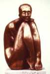750603 - nudo accovacciato n3 - cm.25 bronzo