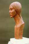 800101- volto di donna - cm. 30 terracotta