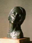 820401 - volto di giovane - cm.24 bronzo