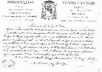 Un decreto di Ferdinando Capponi Arcivescovo. Clicca per ingrandire