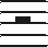 La pausa di minima è segnalata con i punti 136. Questa pausa vale la metà  del valore intero, in altre parole la sua durata è la metà di una semibreve infatti, per avere un silenzio lungo quanto quello di una semibreve ci vogliono due pause diminima. Nella notazione musicale in nero la pausa di semibreve è segnalata con un piccolo rettangolo nero sopra la terza riga.
