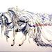 Caroussel Horse - Angel White