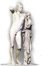 Statua di Hermes dello scultore Prassitele