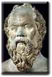 Socrate (Atene 470 o 469 - 399 a.C.), filosofo greco - Busto attribuito allo scultore greco Lisippo.