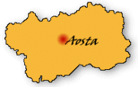 Cartina della Val d'Aosta