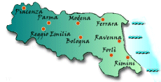 Cartina dell'Emilia Romagna