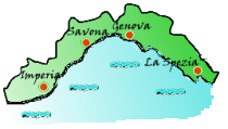 Cartina della Liguria