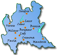 Cartina della Lombardia