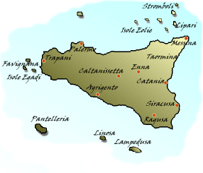 Cartina della Sicilia