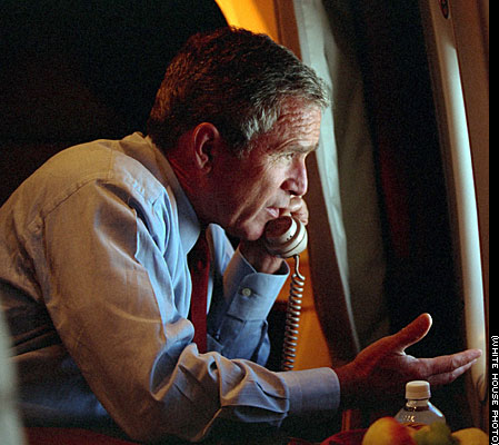 President Bush on the Air Force One