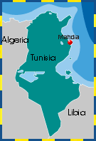 cartina della Tunisia