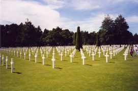Il cimitero americano sulle coste dello sbarco, nei pressi di Bayeux