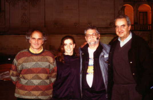 Foto ricordo con
 il regista A. Franco e
 il conduttore B. Pizzul