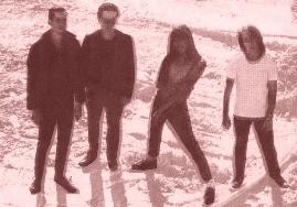 photo of The Morlocks dated fall '87: (left to right) Matt Johnson, Paul Howland, Leighton Koizumi, Tom Clark